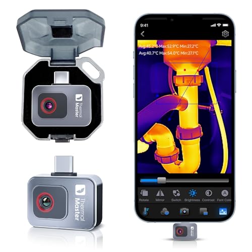 Non adatto per modelli iPhone con interfaccia USB C: sebbene la termocamera abbia un'interfaccia USB C, è adatta solo per telefoni con sistema Android e non è adatta per le serie iPhone15/16/17
