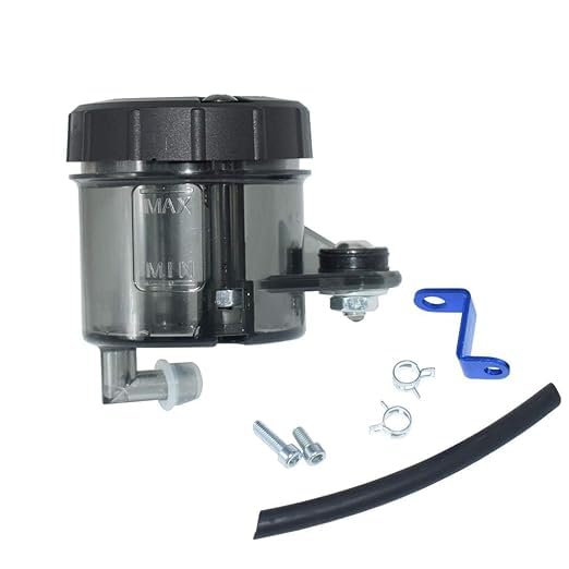 Pure Biking1pc Premium Universal Motorcycle Brake Clutch Tank Fluid Reserv oil Oil Tank Oil Can/oil cap for bike/oil tank for bike/oil pump for bike (Oil tank Black)-image-31