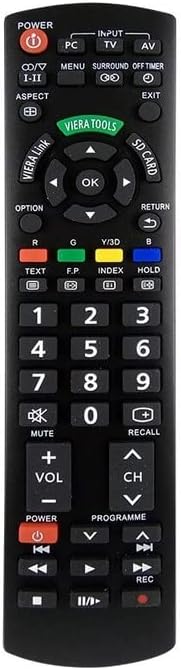 Ehop Universal Compatible Remote Control for Panasonic LED LCD TV with Viera Link N2QAYB000485 N2QAYB000100 N2QAYB000221 N2QAYB00048
