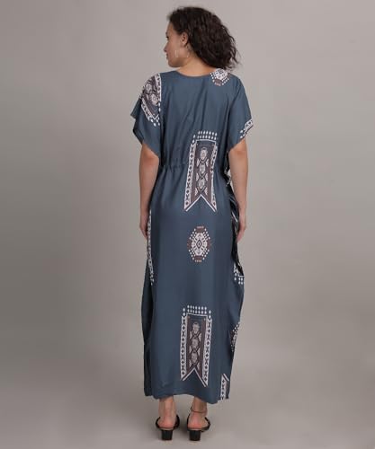 Image of Fabme Women's Printed Kaftan Nursing and Maternity Nighty