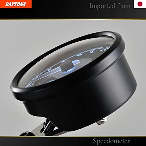 Image of DAYTONA Velona Motorcycle Gauge Displays Both Tachometer RPM and Speedometer MPH KMH Selectable, Odometer, 2 Trip Meters, Indicators, White LED Lighting and More (15,000 RPM)