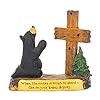 Demdaco pray black bear 5 x 55 hand cast resin figurine sculpture  urban country home decor