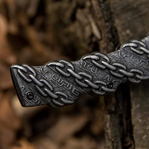 Dispatch Tactical Folding Pocket Knife With Stainless Steel Blade And Non-Slip Chains Pattern Handle, For Survival Outdoor Hunting Camping Hiking Edc Tool Gifts #TOP3