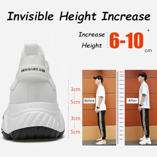 Tallure Sneakers Women Men, 1.6"/2.4"/3.1"/3.9" Height Invisible Increase Orthopedic Anti-Slip Shoes for Hiking Running3