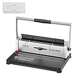 VEVOR Coil Spiral Binding Machine, Manual Book Maker 34-Holes Binding 120 Sheets, Punch Binder with Adjustable 3/16" - 9/16" Coil Binding Spines and Side Margin, for Letter Size, A4, A5
