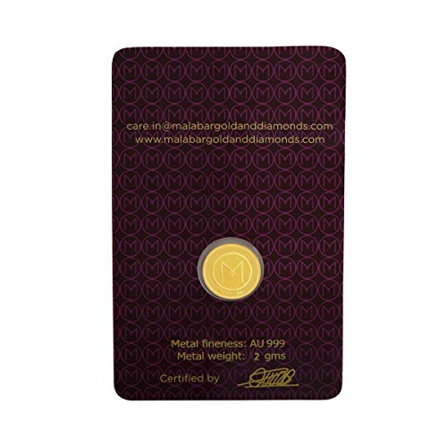 Malabar Gold & Diamonds 24k (999) Rose 2 gm Yellow Gold Coin - Image 5