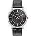 Bulova Men's Quartz Stainless Steel and Leather Casual Watch, Color:Black (Model: 98A167)