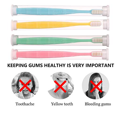 ARTIBETTER 4 Peças para AdultEscva de Dentes Extra Macia MicrNanEscvas de Dentes Manuais para Prtege