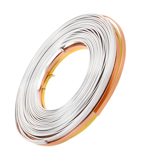 Alambre para proyectos de joyería con diseño plano, ideal para modelar manualidades, 3 piezas
