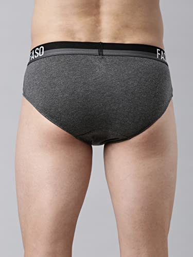 Image of FASO Men's Cotton Briefs | Ultra-Soft Durable Waistband | Modern Square Cut Fit | Tagless & Label-Free Comfort