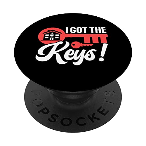 I Got The Keys Landlord Home Homeowner House PopSockets Swappable PopGrip, Black