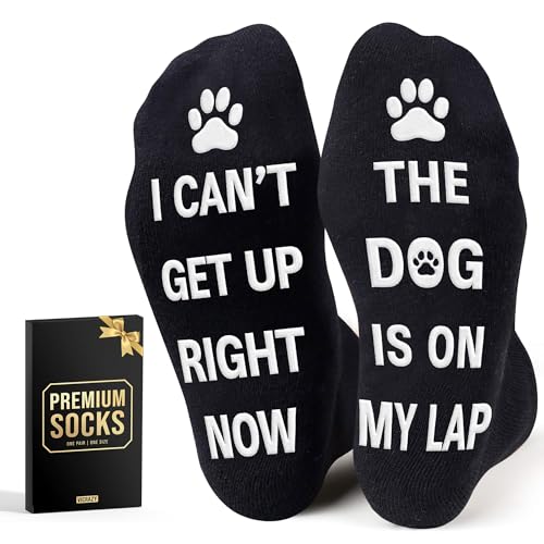 VICRAZY Funny Gifts For Men, Women – Fuzzy Cat Sock For Cat Dad Mom - Christmas Gifts, Stocking Stuffers for cat Lovers