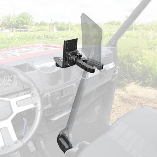 KEMIMOTO UTV Hunting Tool Holder Rack Tool Holder Compatible with Polaris Ranger and General Mount on The Dash Cup Holder or Cargo Bed Shovel Mount Bow Rack