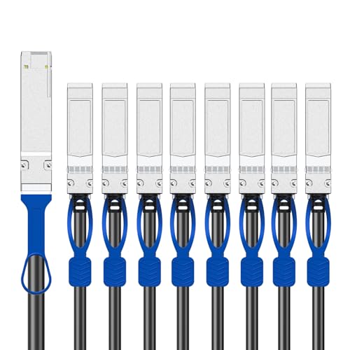 Image of 200GbE to 8x25GbE Splitter DAC, QSFP-DD to 8xSFP28 (8CHx25G to 8x1CHx25G), for Arista CAB-D-8S-200G-1M, 1-Meter