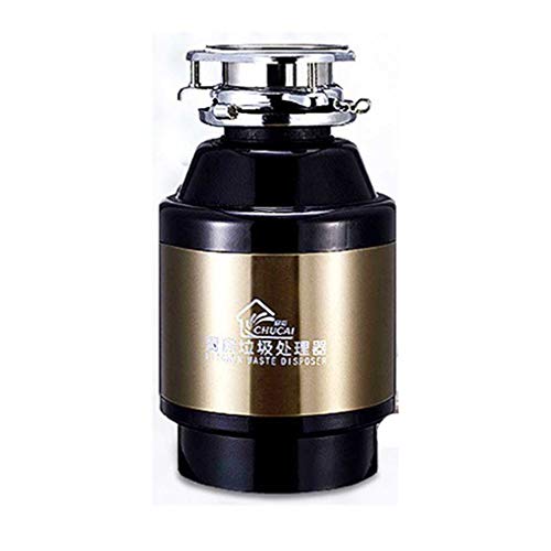 XUNMAIFXI Durable Silent Garbage Disposal Food Waste Disposer Household Food Waste Built-in air Switch,easy installation,1.3L,Overload protection Home, gold