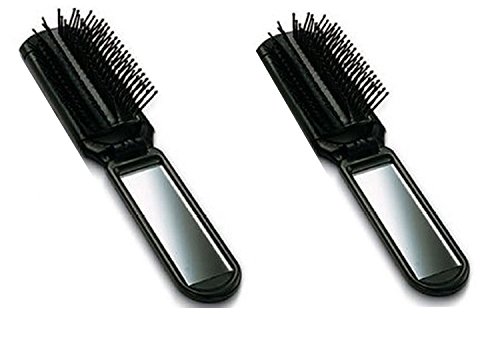 TZIPCO'S Ultra Folding Hair Brush with Mirror "2 Pack"