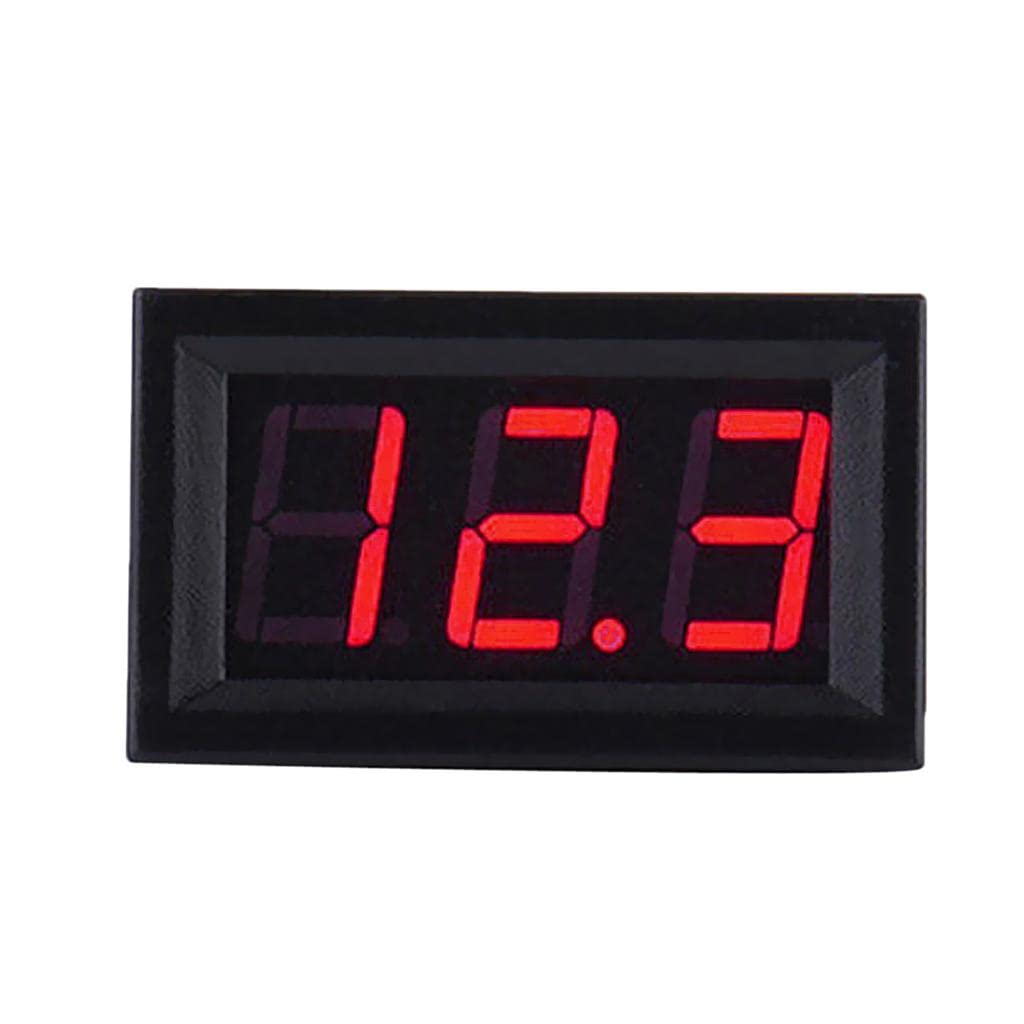 CALANDIS 2x3 Wire LED Digital Display Volt Voltage Meter Voltmeter Car Motor 0.56'' Red-image-48