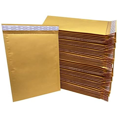 UOFFICE 50 pcs Kraft bubble mailers, Padded kraft envelopes #4-9.5" x 14.5", Self seal closure padded cushion envelopes,Padded shipping envelope bags,Self seal shipping envelopes Cover