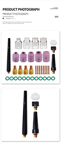 35pcs TIG Stubby Gas Lens #10 Pyrex Glass Cup