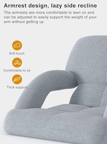 Chaise de sol avec support dorsal pliable pour terrasse et plage