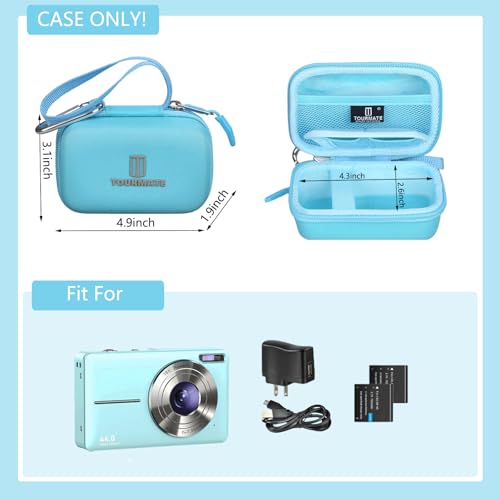 Estuche rígido Tourmate para cámara digital color azul claro miniatura 6