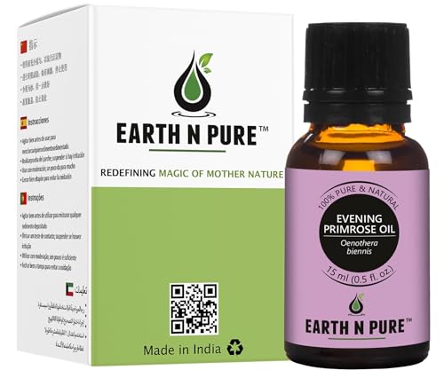 Image of Earth N Pure Evening Primrose Oil for Skin, Hair and Nails Care | Cold Pressed | 15 ML