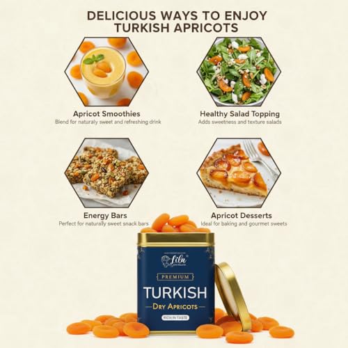 Image of LILA DRY FRUITS Turkish Apricots 250 Grams Soft & Juicy Dried Khubani Rich in Fiber Antioxidants | Healthy Snack for Daily Nutrition Dry Fruit for Kids & Adults Perfect for Gifting