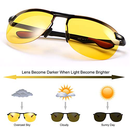 Image of YIMI Men's Semi-Rimless Sunglasses (Pack of 1)