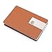 Rerii Business Card Holder Leather Surface Stainless Steel Business Card Case Name Card Holder (Brown D)