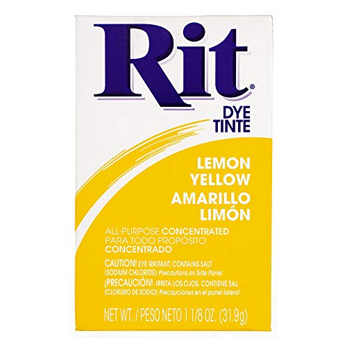 All Purpose Concentrated Rit Dye Powder Multi-Packs for Clothing, Décor, and Crafts – Lemon Yellow (1 Pack)
