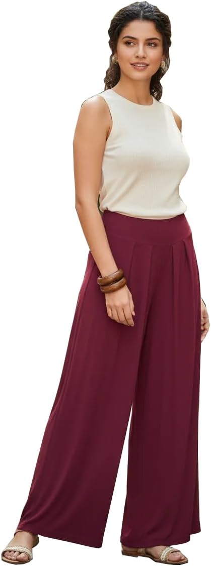 Calça Feminina Pantalona cintura alta Tribo Livre Viscolycra