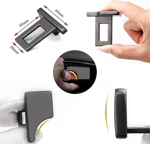 Image of Pack of 4 piece clip Alloy Metal Auto Seat Belt Cover Shoulder Pad, Car Interior Accessories Universal for Most Vehicles