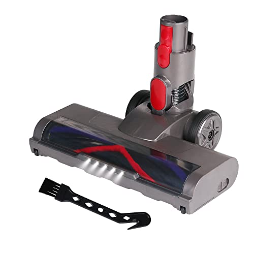 FEVORCS Weiche Rollenbürste für Dyson V7 V8 V10 V11 V15 Vakuumaufsatz, flexibel, flauschiger Bodenkopf mit LED-Scheinwerfern Cover