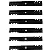 (6 Pack) Premium Replacement Mulching Lawn Mower Deck Blade fits Oregon 91-251 91-255 91-502 91-505 | 17