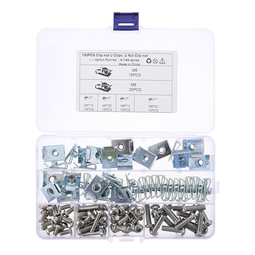 Clips en U para parachoques y ambientes marinos, kit de 100 piezas de acero para tus proyectos