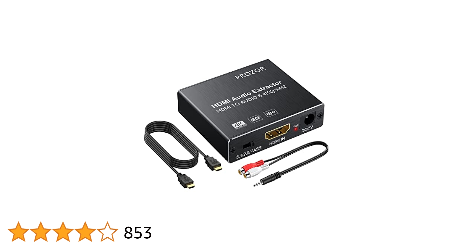 即購入OK⭕️PROZOR HDMIオーディオエクストラクター Amazon.co.jp: PROZOR HDMIセレクター 音声分離機能 4K HDMI1.4