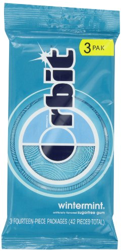 Orbit Wintermint Sugarfree Gum, 3 Count per pack, 42 Count