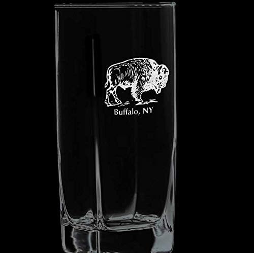 Elegance Confections Buffalo Etched Beverage Glass