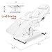 Icoget Hydraulic Tattoo Chair Esthetician Bed for Client, 360 Swivel Spa Facial Chair for Lash Eyelash Extension, Beauty Salon Table for Wax, Microblading, White