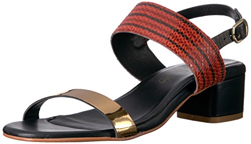 Callisto Sandalias Planas para Mujer, Color Rojo, Talla 36 EU
