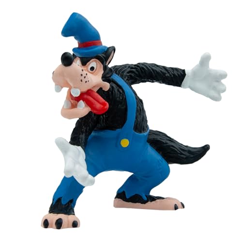 Bullyland 12493 – Leksaksfigur Wolf Ede från Walt Disney De tre små grisarna, ca 8,2 cm, detaljerad, perfekt som en liten gåva för barn från 3 år