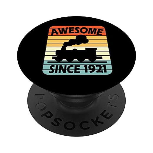 Tren de Cumpleaños Impresionante Desde 1921 PopSockets PopGrip Intercambiable