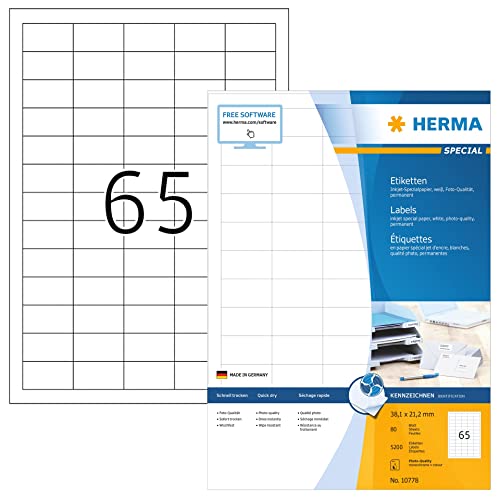 Étiquettes jet d'encre HERMA 10778 idéales pour ranger le bureau à la maison