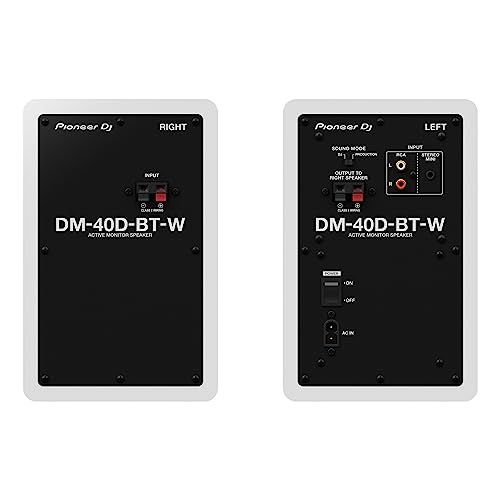 Image of Pioneer DJ DM-40D-BT-W 4-inch Desktop Active Monitor Speaker with Bluetooth - White