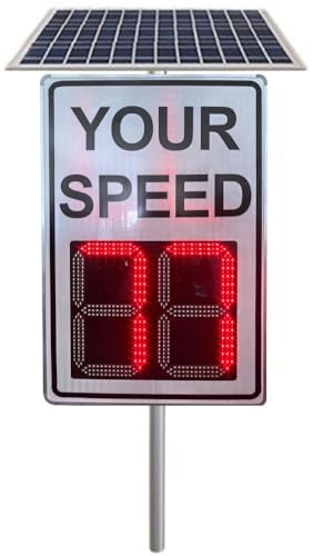 Solar Powered Radar Feedback Limit Sign, Traffic Flashing LED Speed