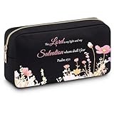 Christian Cosmetic Bag for Women Faith Religious Inspirational Bible Verse Gifts Makeup Bag Catholic Gifts Birthday Encouragement Gifts for Women Religious Baptism Gifts