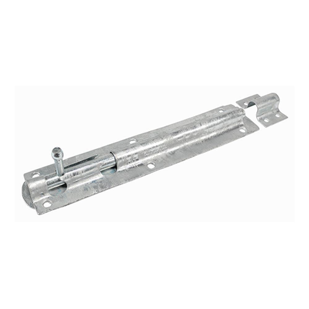 Timco Silver Straight Tower Bolt - Hot Dipped Galvanised - 10" - Great For Securing Flush Fitting Gates And Shed Doors In A Closed Position, Adding Increased Security - One Bolt In A Pack.