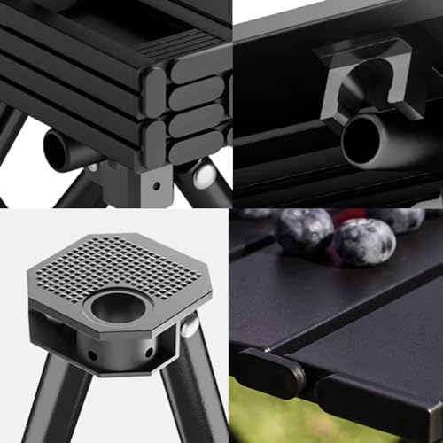 Table de camping en acier en carbone portable haute capacité et pliante pour l'extérieur - 7