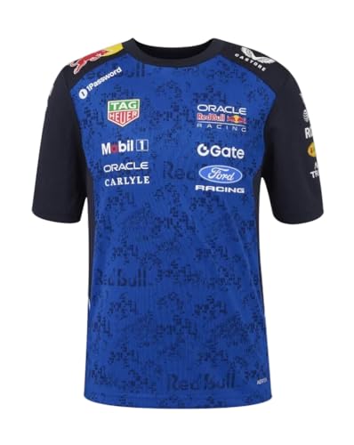 Red Bull Racing F1 Team, Official Castore 2026 Merchandise, Teamwear Kids/Youth Set Up T-Shirt, Jersey, Navy Blue and Racing Blue (UK, Alpha, L)