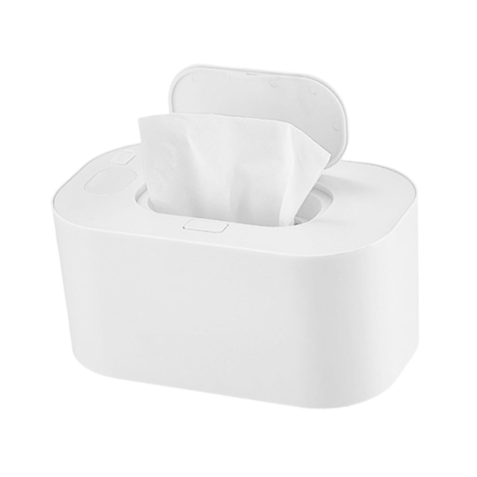 Amagogo Tragbarer USB-Wischtuchwärmer, Warm-Feuchttuchspender, Servietten-Heizbox, 5 V, 2 A, Heimgebrauchs-Gewebewärmer, Weiß